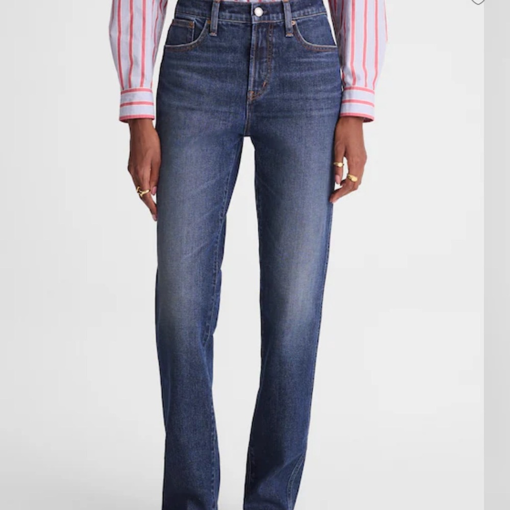 Madewell Dark Blue Straight Leg Jeans